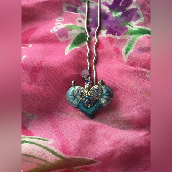 Blue Green and Pink AB Rhinestone Hairpin Crystal  New - Picture 3 of 7